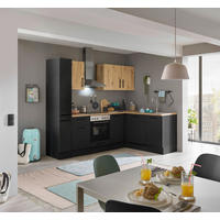 ECKKÜCHE 250/175 cm  in Schwarz, Eiche Artisan  - Schwarz/Eiche Artisan, Basics, Holzwerkstoff/Metall (250/175cm) - MID.YOU