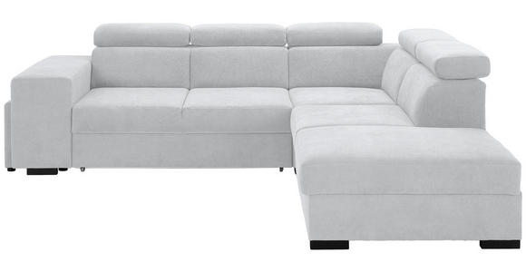 ECKSOFA  in Webstoff Hellgrau  - Hellgrau/Schwarz, KONVENTIONELL, Holz/Textil (283/244cm) - Carryhome