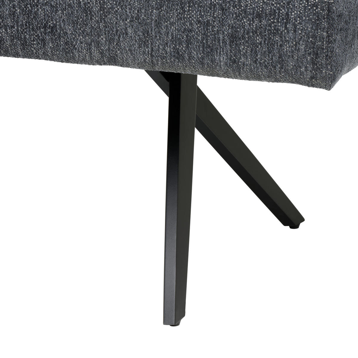 SITZBANK Metall, Textil Dunkelgrau  - Dunkelgrau/Schwarz, Konventionell, Textil/Metall (140/90/62cm) - MID.YOU
