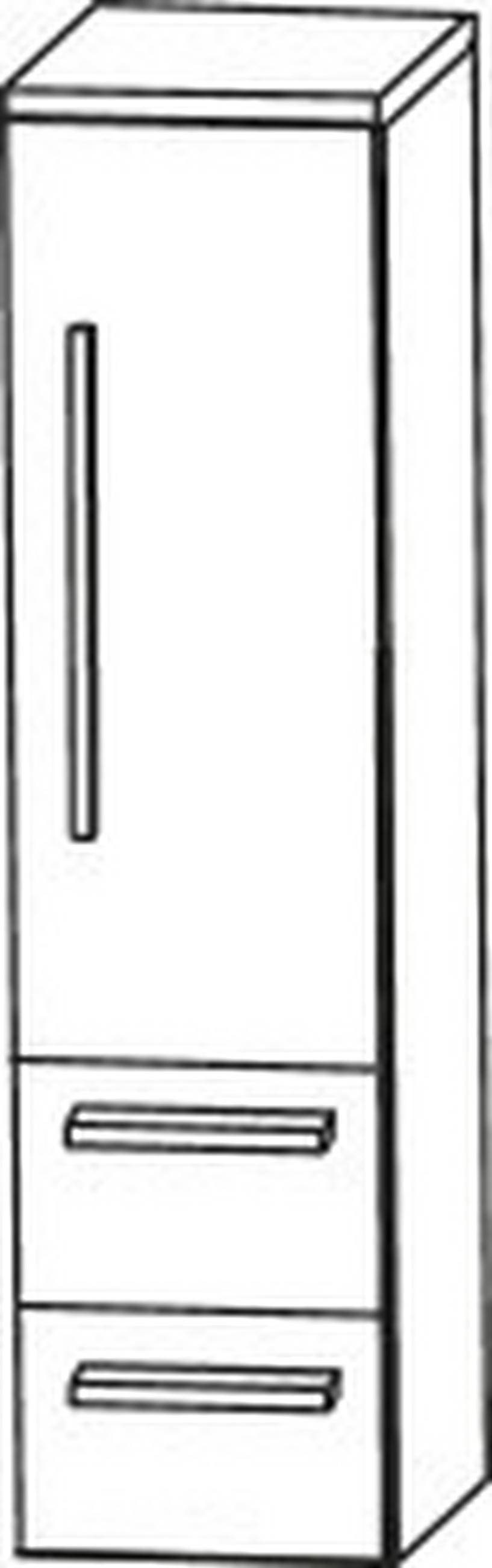 MIDISCHRANK 30/129,6/32,5 cm  - Rotbraun/Schwarz, KONVENTIONELL, Glas/Holzwerkstoff (30/129,6/32,5cm) - Belluti