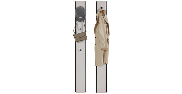 GARDEROBE 4-teilig  in 180/190/24,3 cm  - Beige/Schwarz, KONVENTIONELL, Glas/Holzwerkstoff (180/190/24,3cm) - Voleo