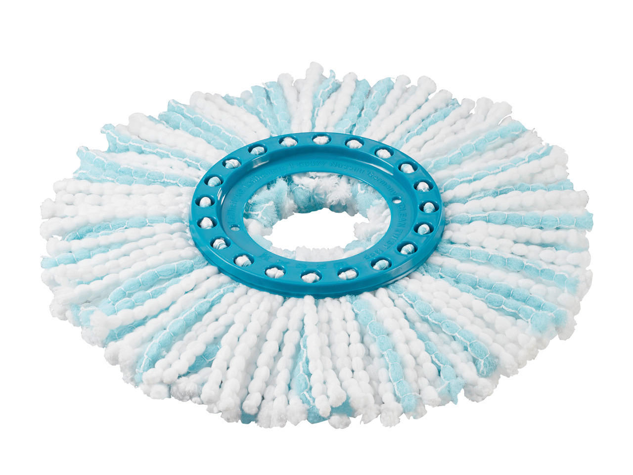 ERSATZMOPP CLEAM TWIST DISC MOP  - Türkis/Weiß, Basics, Kunststoff/Textil (30/30/5cm) - Leifheit
