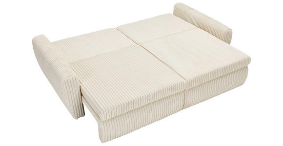 SCHLAFSOFA Cord, Plüsch Creme - Creme/Schwarz, MODERN, Kunststoff/Textil (240/90/120cm) - Carryhome
