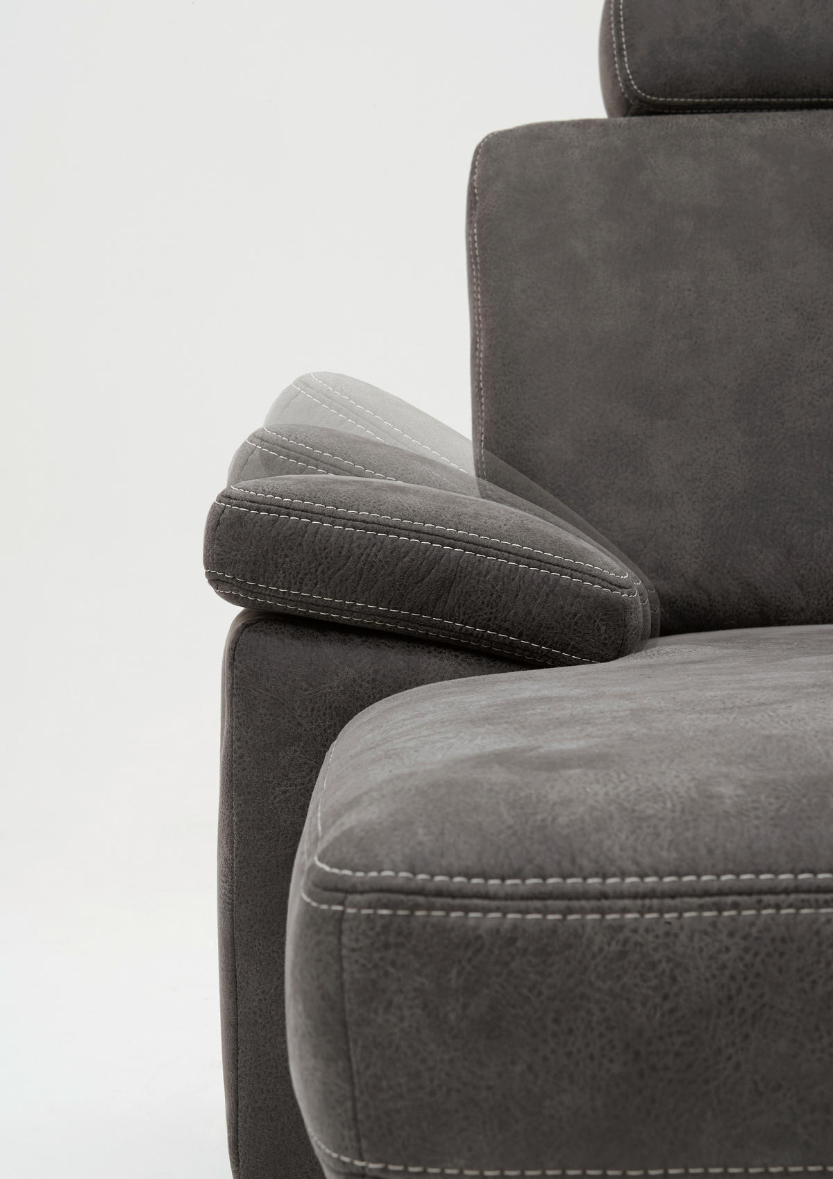 SOFFA i mikrofiber grå  - beige/grå, Klassisk, trä/textil (235/167cm) - Beldomo System