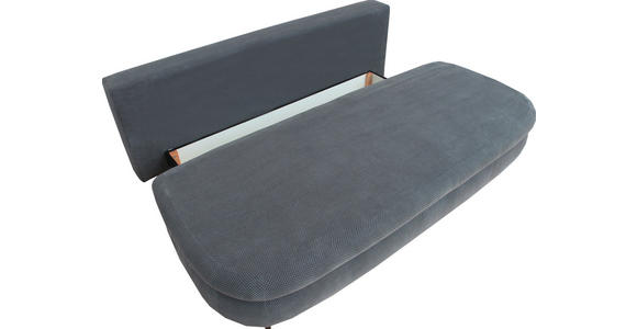 SCHLAFSOFA Webstoff, Plüsch Grau  - Schwarz/Grau, Design, Holz/Textil (213/89/105cm) - Novel