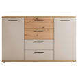 SIDEBOARD  150/92/38 cm 4 Schublade(n)  - Kaschmir/Schwarz, KONVENTIONELL, Holzwerkstoff/Kunststoff (150/92/38cm) - Xora