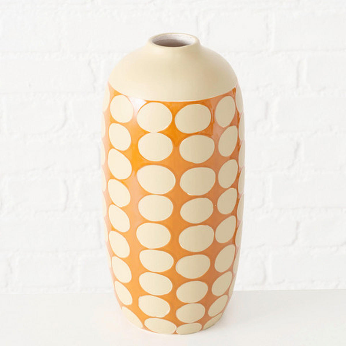 VASE 30,9 cm  - Creme/Orange, Basics, Keramik (15,4/30,9cm) - Boltze Home