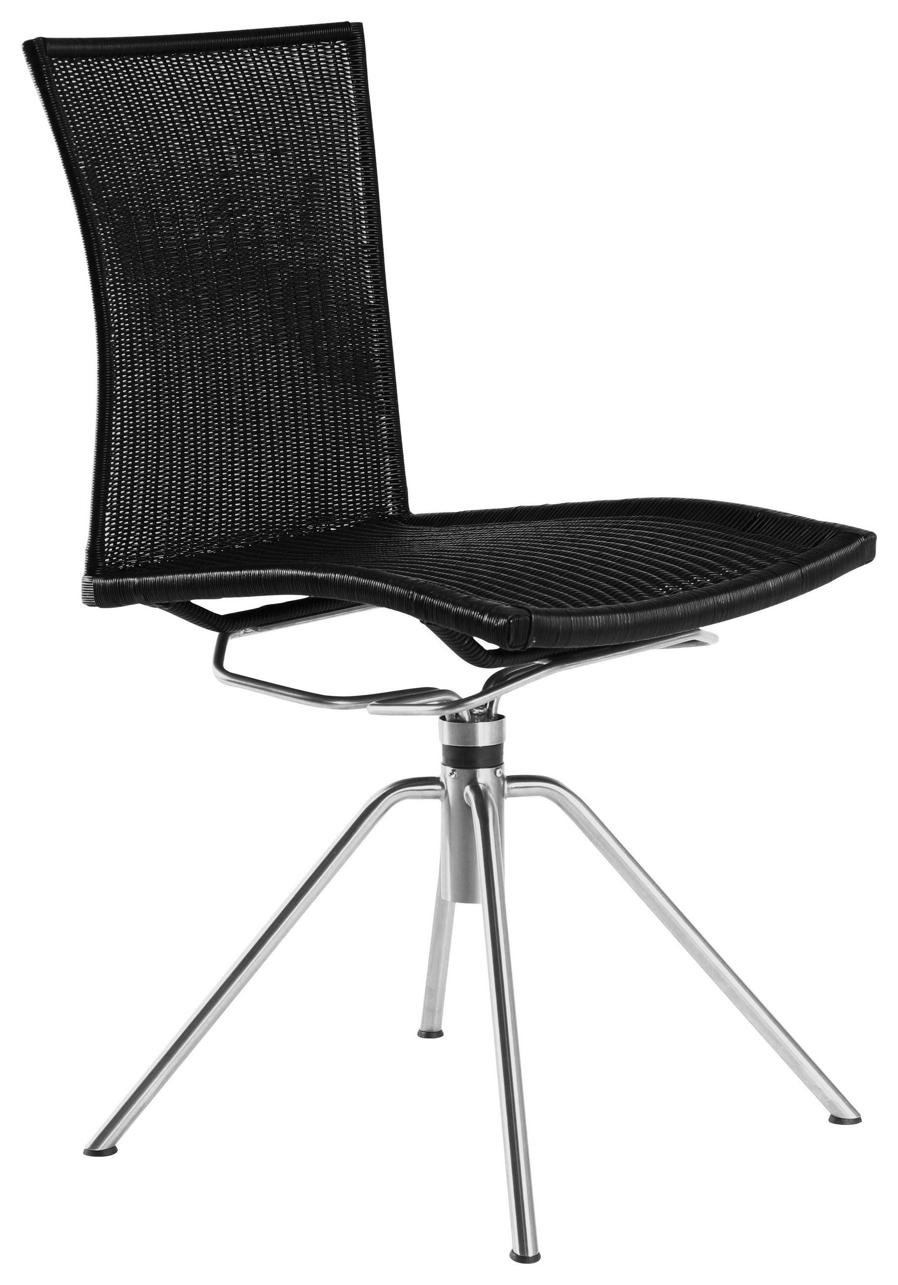 GARTENSTUHL Schwarz, Edelstahlfarben  - Edelstahlfarben/Schwarz, Basics, Kunststoff (52/91/58cm) - Musterring