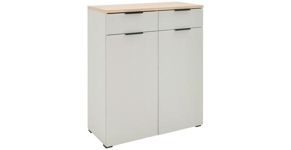 GARDEROBE 5-teilig in 200/197/40 cm - Kaschmir/Eichefarben, Design, Glas/Holzwerkstoff (200/197/40cm) - Voleo