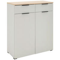 SCHUHSCHRANK  in 89/105/40 cm  - Kaschmir/Eichefarben, Design, Glas/Holzwerkstoff (89/105/40cm) - Voleo