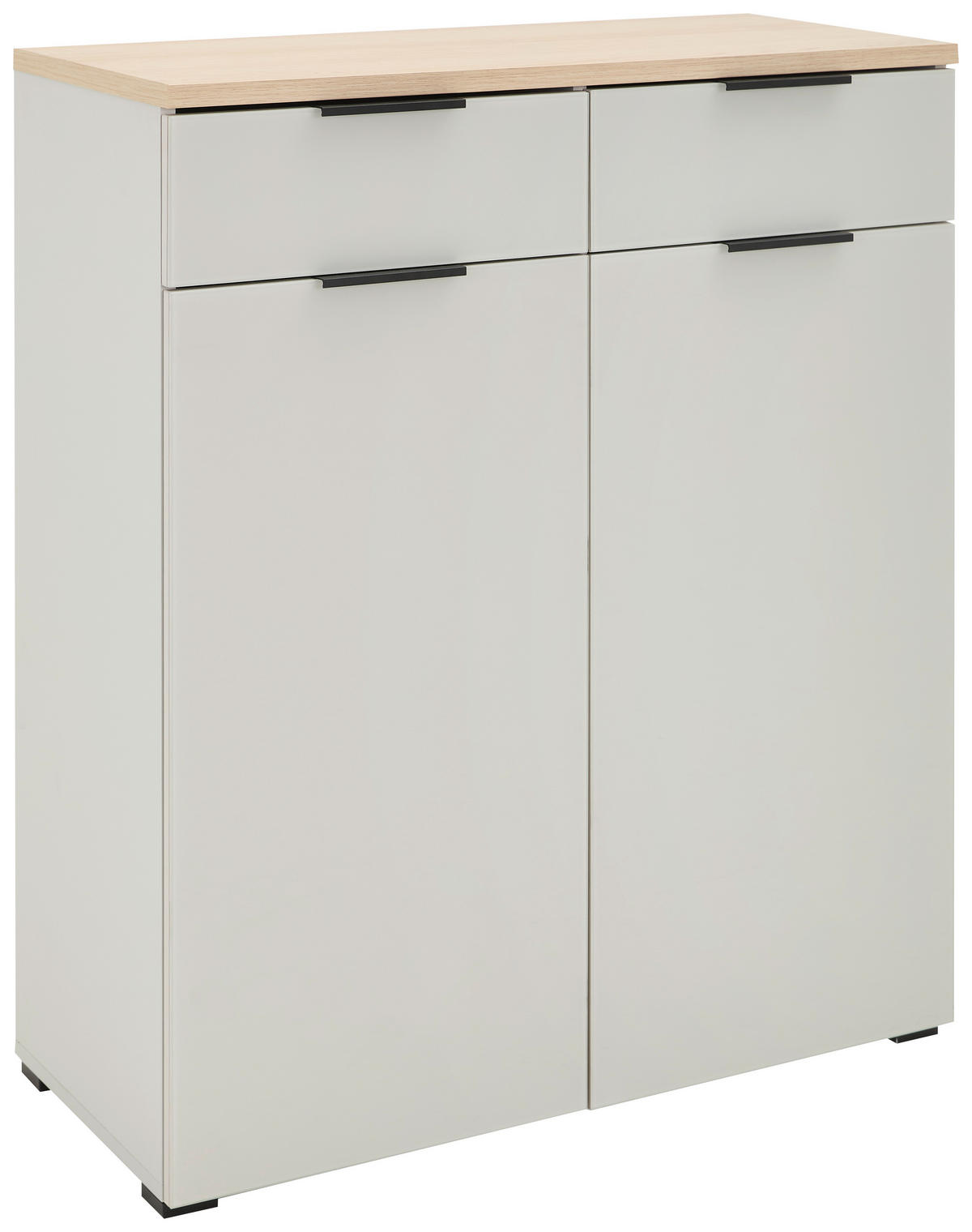 GARDEROBE 6-teilig  in 265/197/19 cm  - Kaschmir/Eichefarben, Design, Glas/Holzwerkstoff (265/197/19cm) - Voleo