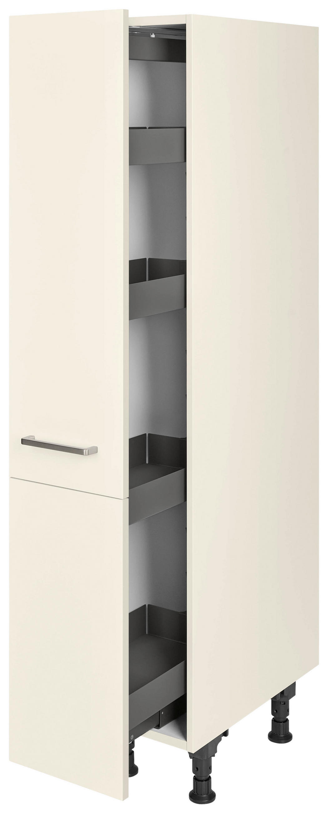 APOTHEKERSCHRANK 30/168/58 cm  in Magnolie  - Edelstahlfarben/Magnolie, MODERN, Holzwerkstoff/Metall (30/168/58cm) - Nobilia