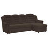 ECKSOFA in Chenille Braun  - Schwarz/Braun, Konventionell, Kunststoff/Textil (262/165cm) - Livetastic