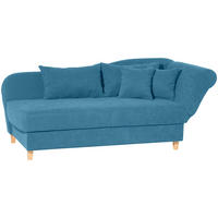 RÉCAMIERE in Velours Petrol  - Buchefarben/Petrol, Design, Holz/Textil (190/88/82cm) - Max Winzer