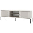 LOWBOARD Iseo  in 154,5/50,5/39 cm  - Kaschmir/Schwarz, Design, Holzwerkstoff/Metall (154,5/50,5/39cm) - Xora