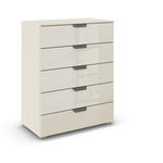 KOMMODE  in 80/100/43 cm  - Champagner/Dunkelgrau, Design, Glas/Holzwerkstoff (80/100/43cm) - Carryhome