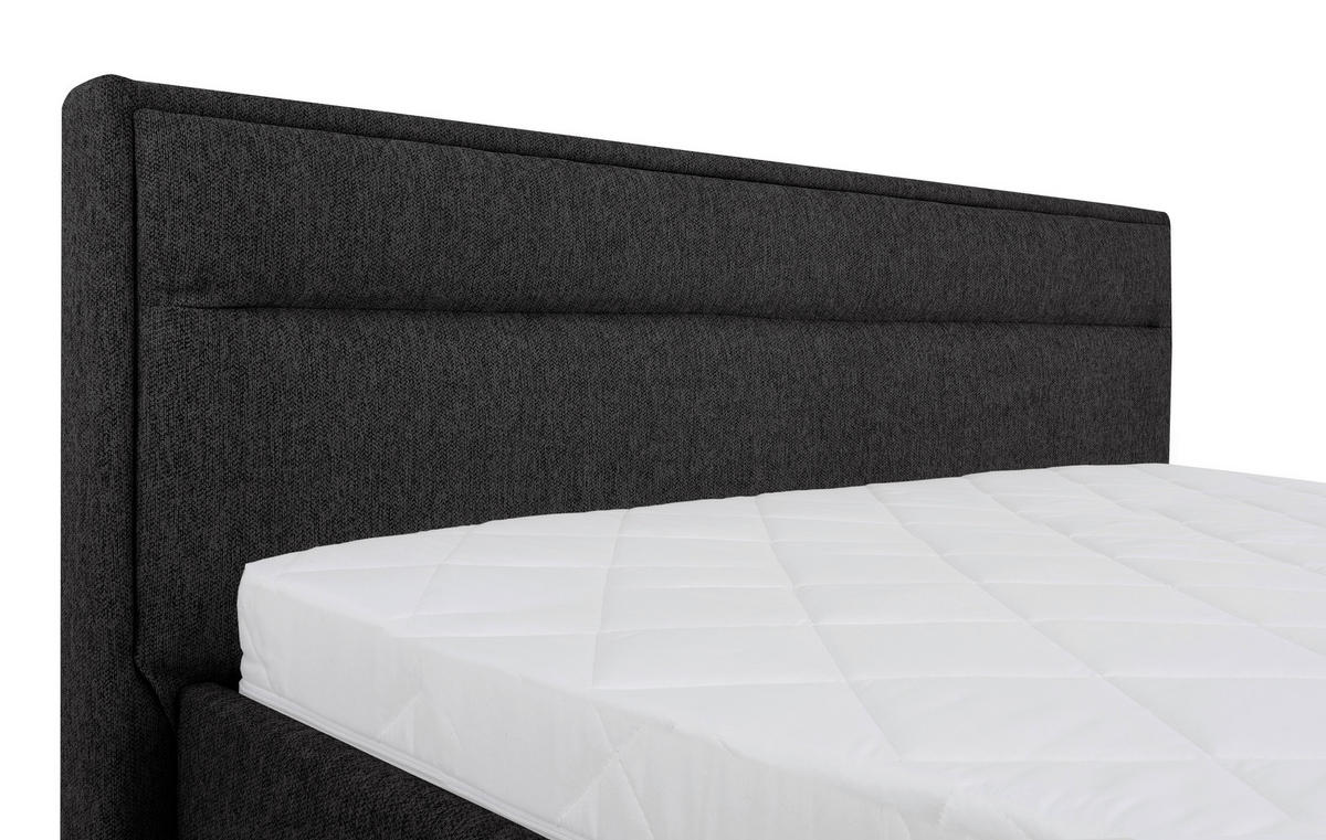 POLSTERBETT Lattenrost, Matratze, Bettkasten Anthrazit 120/200 cm  - Anthrazit, MODERN, Holz/Kunststoff (120/200cm) - MID.YOU