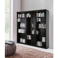 BÜCHERWAND  223/222/34 cm Kieferfarben, Dunkelbraun  - Dunkelbraun/Kieferfarben, Design, Holz (223/222/34cm) - MID.YOU