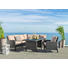 LOUNGEGARNITUR Kunststoffgeflecht Aluminium - Braun, Design, Kunststoff/Textil (260/200cm) - Ambia Garden