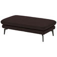 3-SITZER-SOFA in Leder Braun  - Schwarz/Braun, Design, Leder/Metall (222/86/104cm) - Dieter Knoll