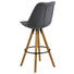 BARHOCKER Flachgewebe Dunkelgrau - Dunkelgrau/Eichefarben, Design, Holz/Textil (48/112/56cm) - Carryhome