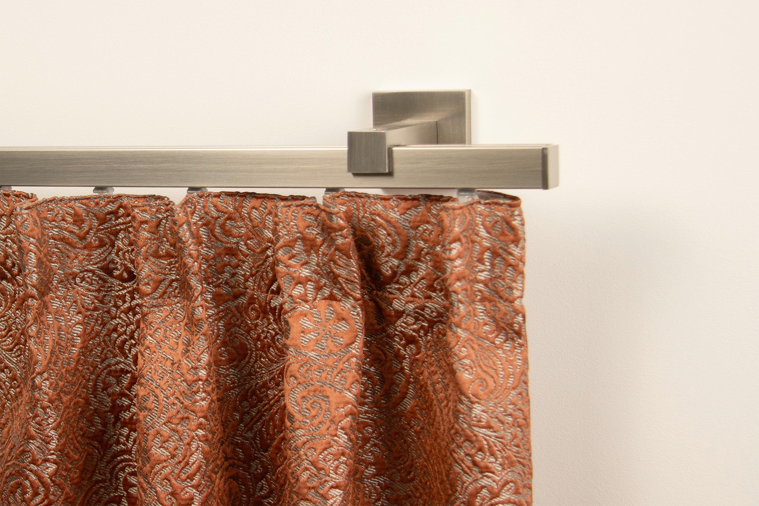 VORHANGSTANGENSET 260 cm  - Edelstahlfarben, Basics, Metall (260cm)