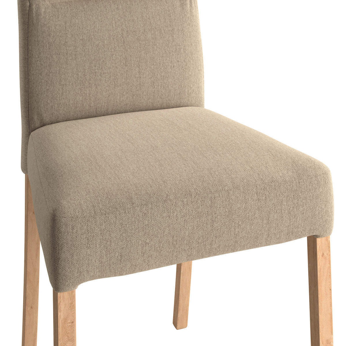 STUHL - Eichefarben/Beige, KONVENTIONELL, Holz/Textil (43/91/58cm) - Livetastic