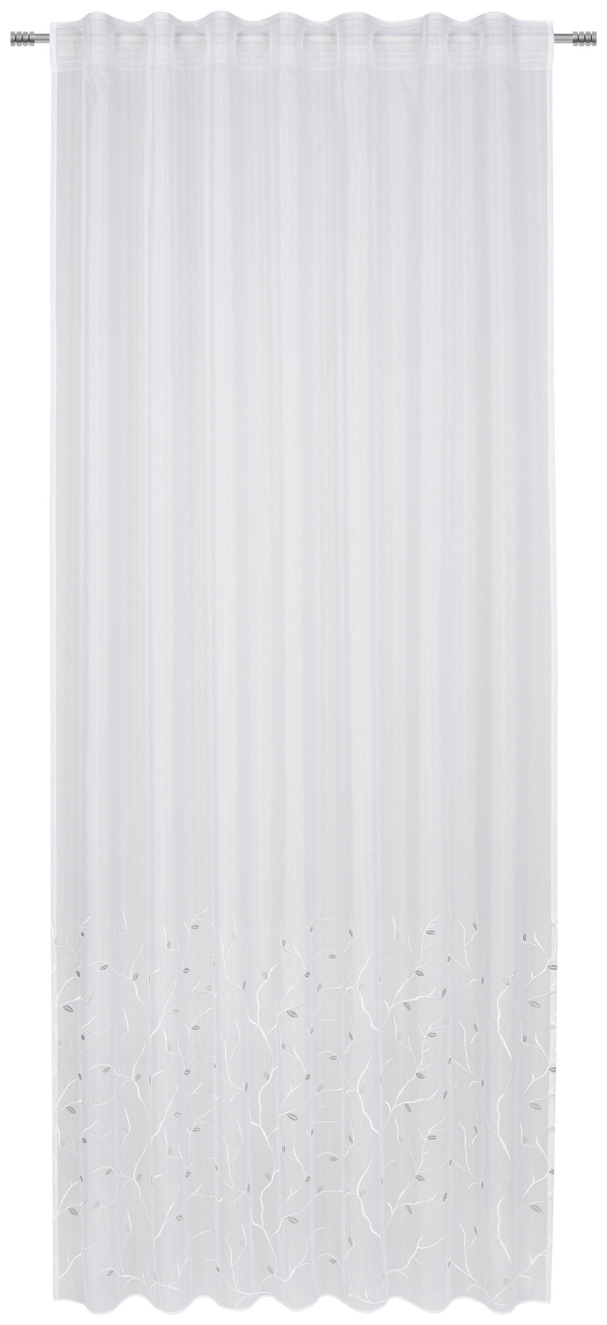 KONČANA ZAVESA  prosojno   135/160 cm  - bela, Basics, tekstil (135/160cm) - Esposa