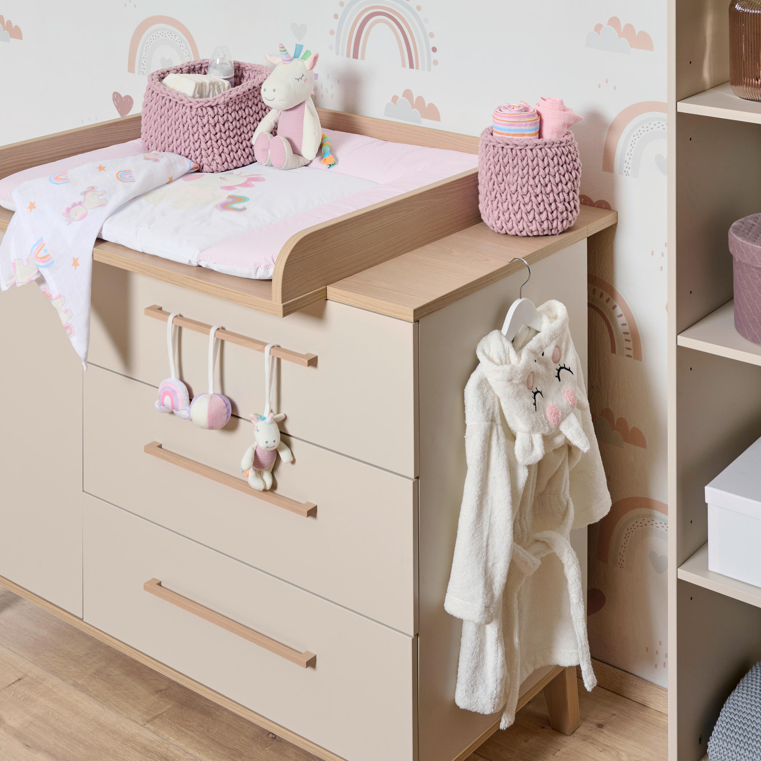 Thumbnail - Patinio Wickelauflage Samy, Mehrfarbig, Kunststoff, Füllung: Polyethersulfon (Pes), 85x72 cm, Textiles Vertrauen - Oeko-...