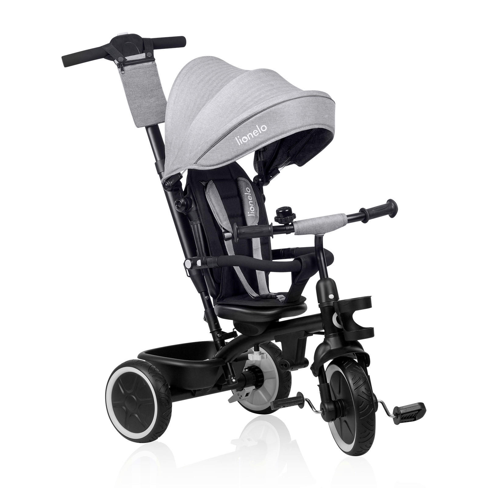 DREIRAD - Grau, Basics, Kunststoff/Textil (90/53/102cm) - Lionelo