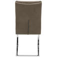 SCHWINGSTUHL in Stahl Mikrofaser - Chromfarben/Beige, Design, Textil/Metall (47/100/64cm) - Novel
