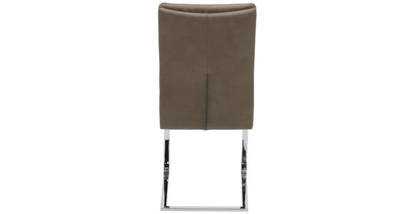 SCHWINGSTUHL in Stahl Mikrofaser - Chromfarben/Beige, Design, Textil/Metall (47/100/64cm) - Novel