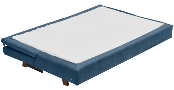 SCHLAFSOFA Flachgewebe Blau - Blau/Eichefarben, KONVENTIONELL, Holz/Textil (205/85/98cm) - Carryhome
