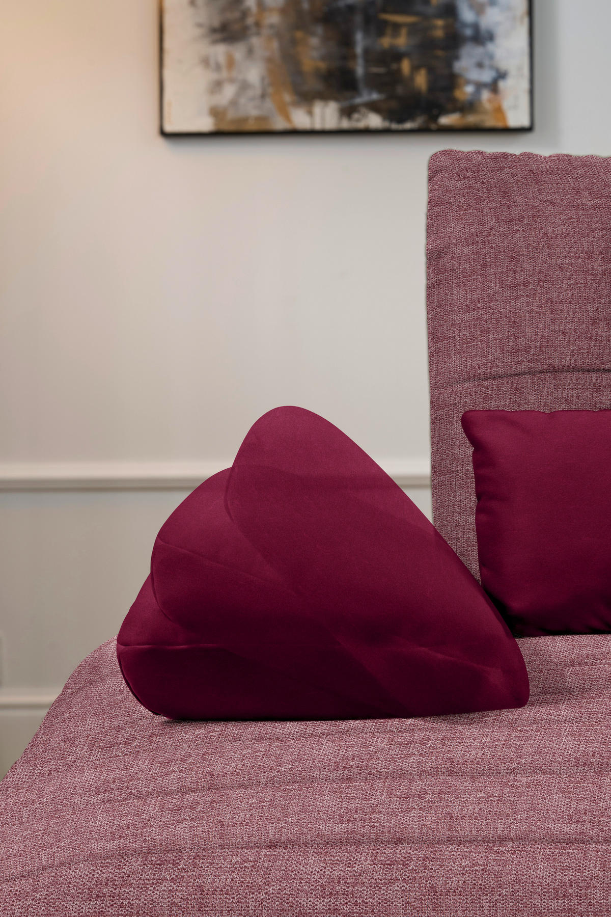 ECKSOFA in Webstoff Beere  - Beere/Schwarz, Konventionell, Textil/Metall (191/273cm) - Carryhome