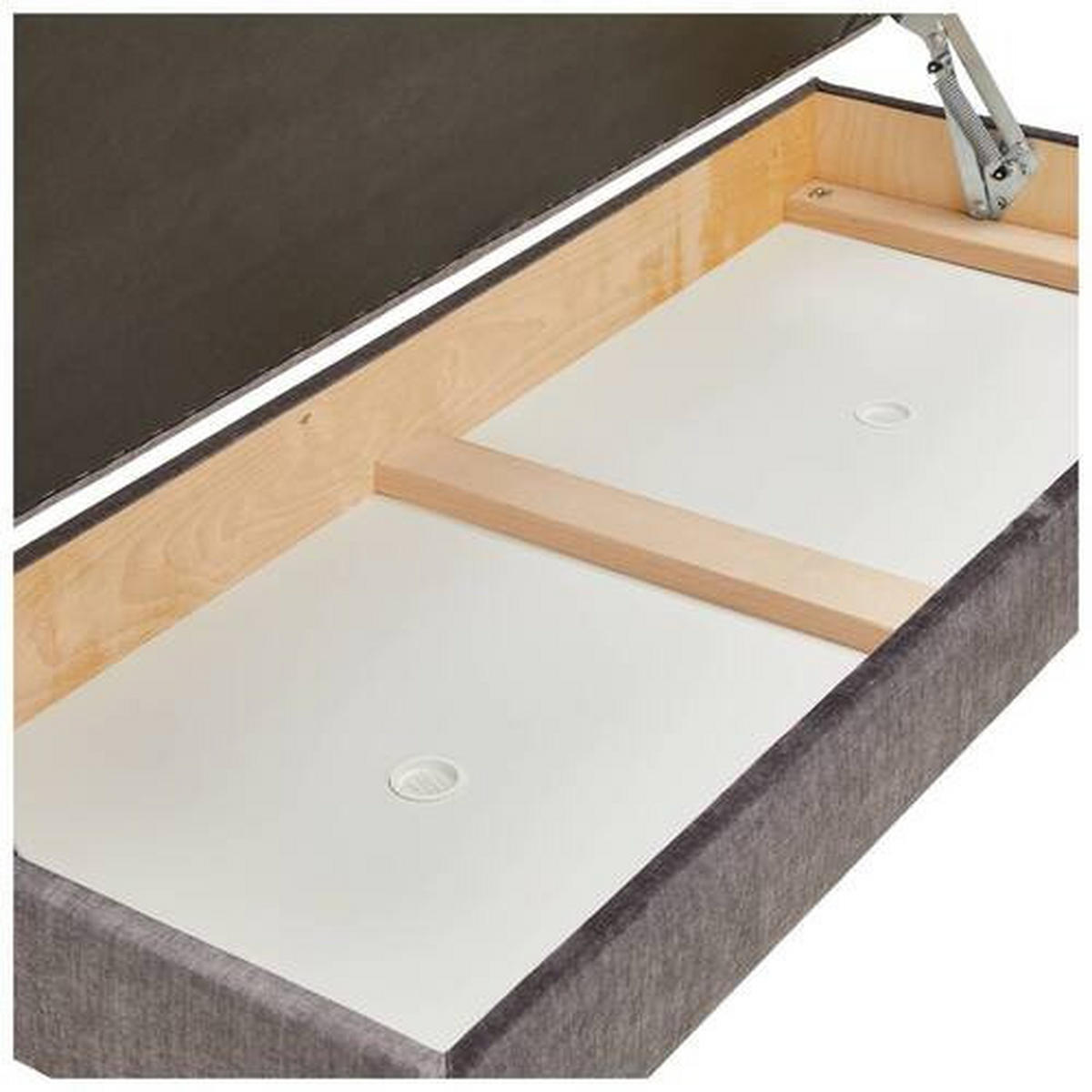 HOCKER in Textil Grau  - Naturfarben/Grau, Modern, Holz/Textil (135/48/57cm) - Max Winzer