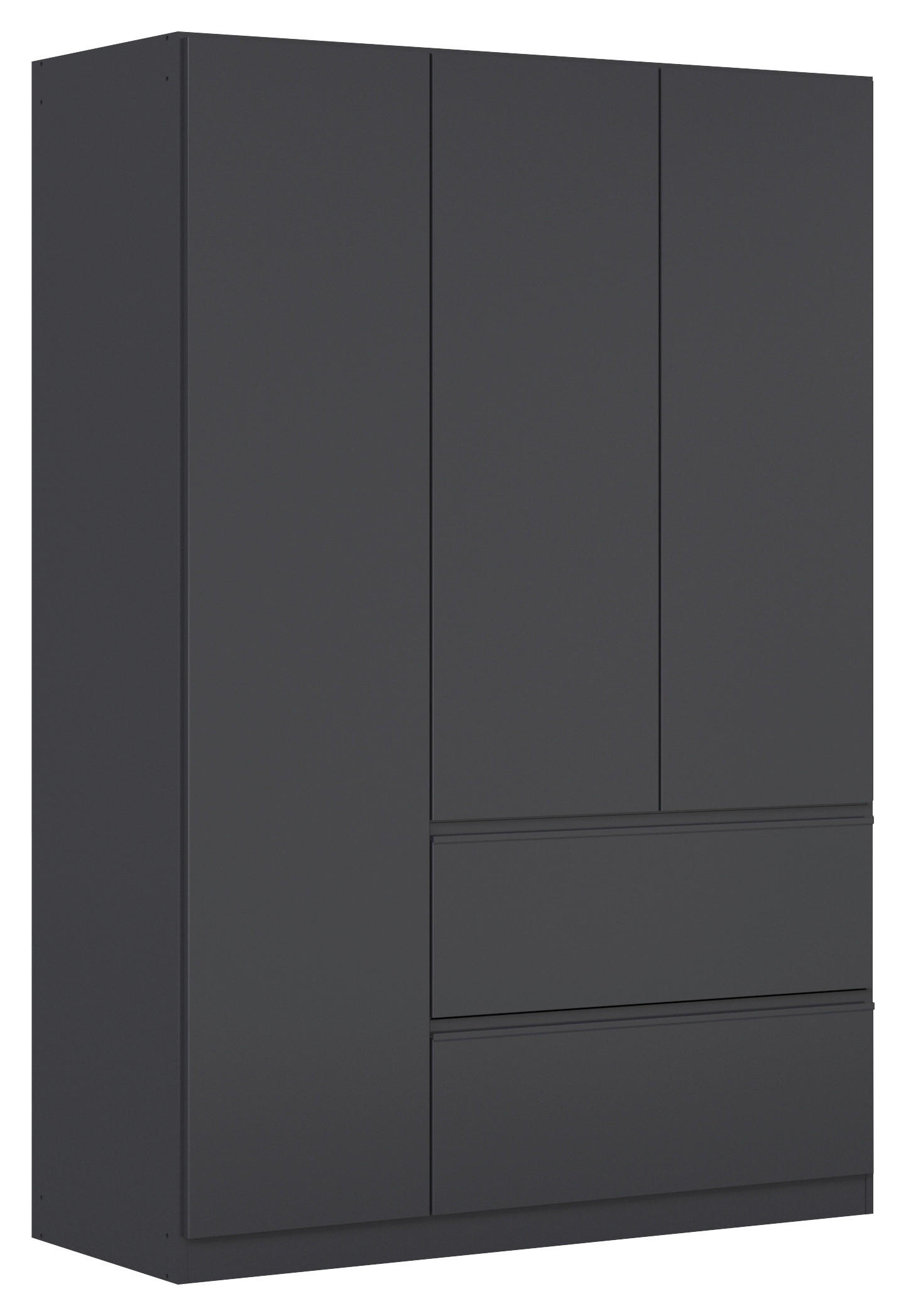DREHTÜRENSCHRANK  in Grau  - Grau, MODERN, Holzwerkstoff (136/197/54cm) - Rauch Möbel