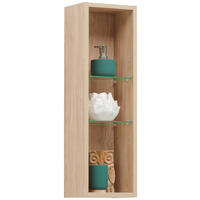 REGAL  21,6/70,7/16 cm Eichefarben  - Eichefarben, Basics, Glas/Holzwerkstoff (21,6/70,7/16cm) - Stylife