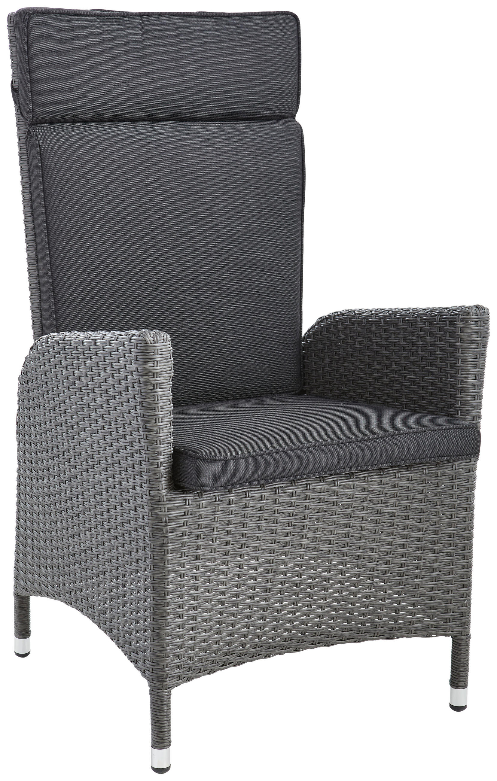 GARTENSESSEL Aluminium Anthrazit, Grau  - Anthrazit/Grau, KONVENTIONELL, Kunststoff/Textil (61/107/65cm) - Ambia Garden