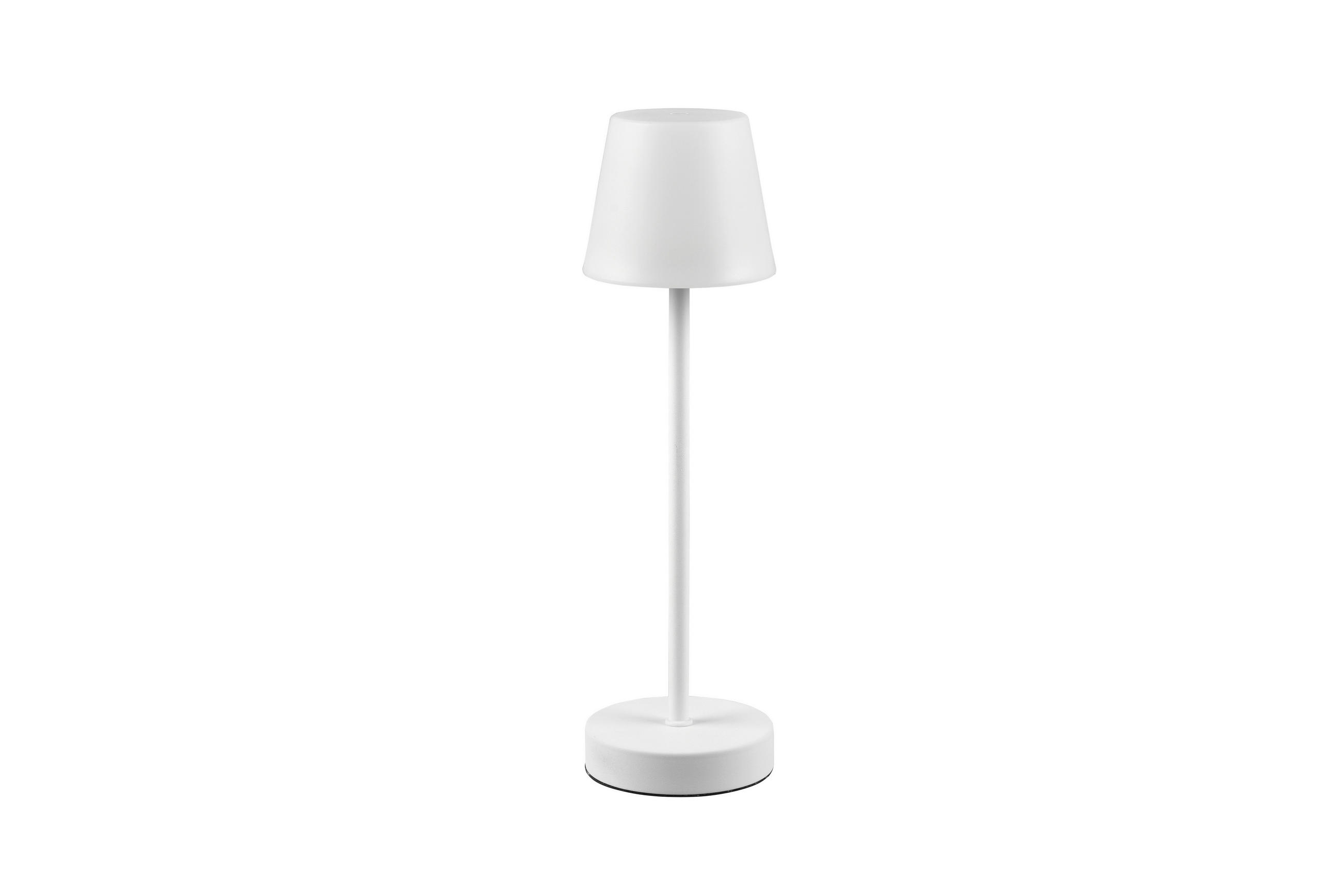 AKKU-TISCHLEUCHTE - Weiss, Konventionell, Kunststoff (11/39cm)