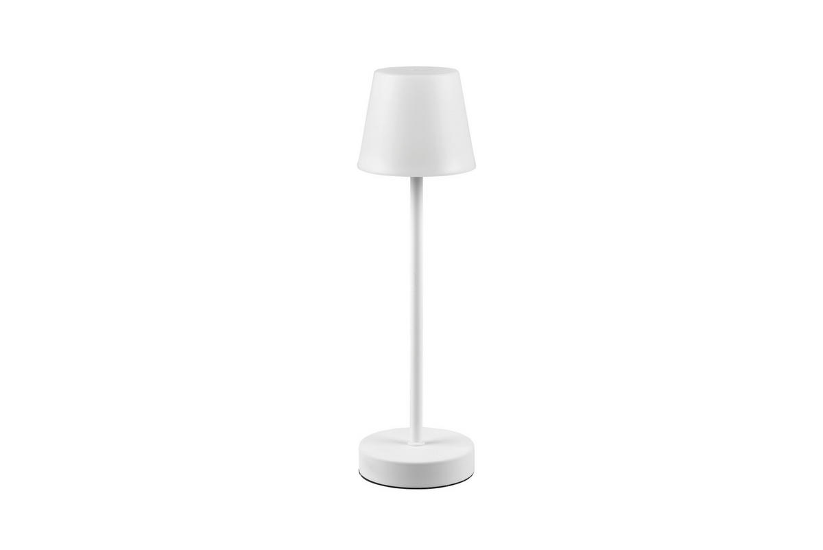AKKU-TISCHLEUCHTE - Weiss, Konventionell, Kunststoff (11/39cm)
