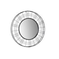 NÁSTĚNNÉ ZRCADLO 77 cm - černá, Design, kov/sklo (77cm) - Ambia Home