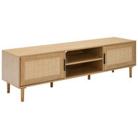 LOWBOARD  160/45/39 cm   - Schwarz/Naturfarben, Natur, Holz/Holzwerkstoff (160/45/39cm) - MID.YOU