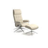RELAXSESSELSET LONDON Echtleder Hocker    - Creme, Design, Leder/Metall (80/115/74cm) - Stressless