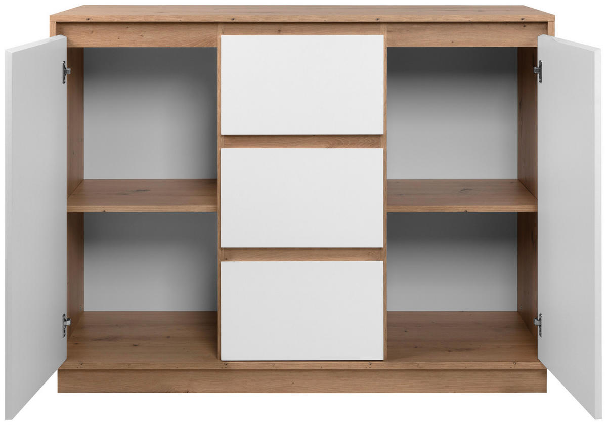 KOMODA   117/88/40 cm   hrast Artisan  - hrast Artisan, Trend, drvni materijal (117/88/40cm)