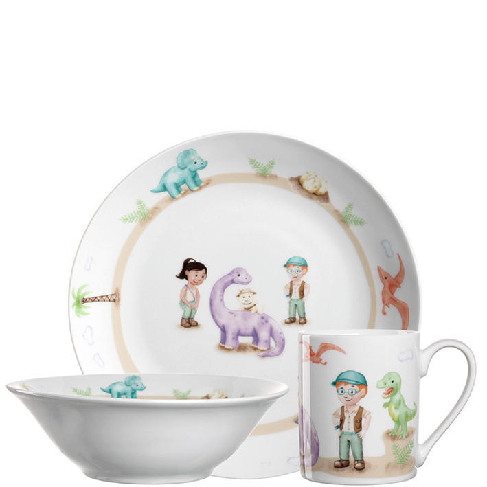 KINDERGESCHIRRSET  - Weiß, Trend, Stein (21,30/21,50/9,50cm) - Leonardo