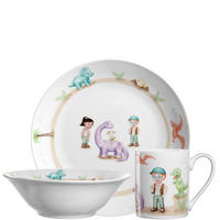 KINDERGESCHIRRSET  - Weiß, Trend, Stein (21,30/21,50/9,50cm) - Leonardo