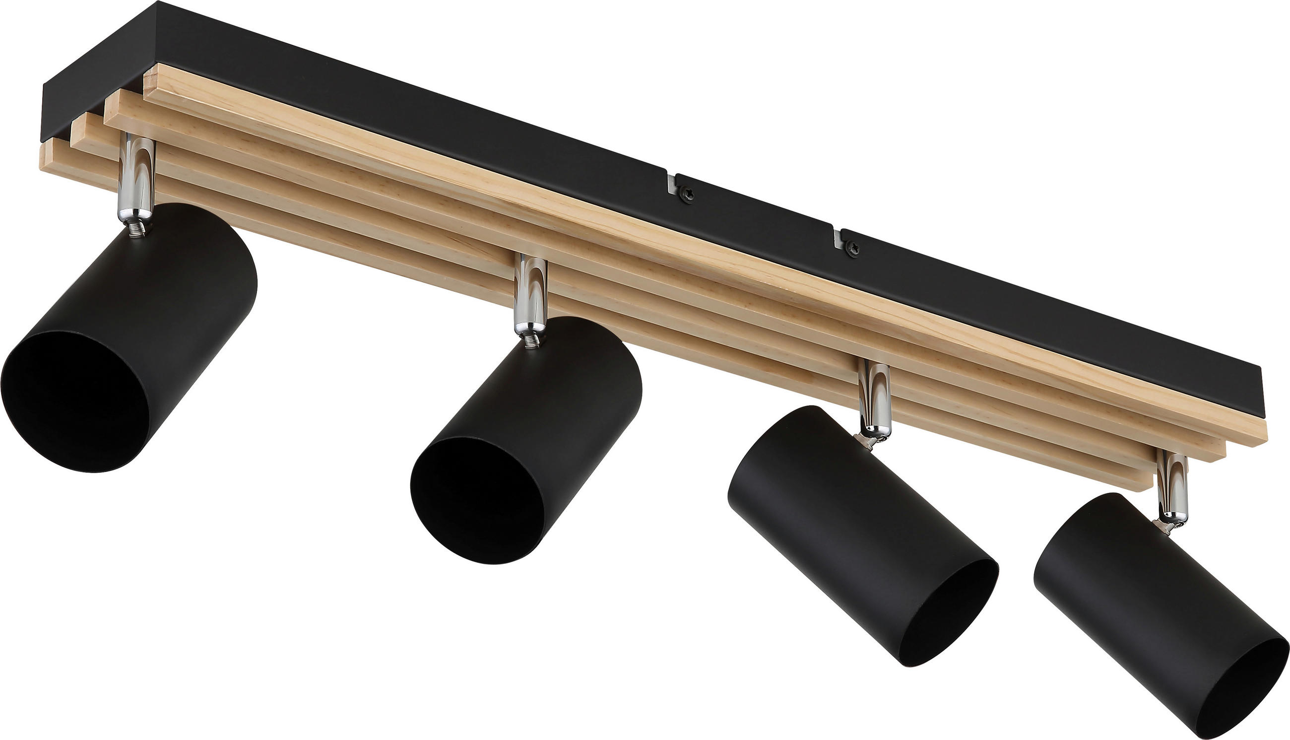 Thumbnail - Novel Strahler, Schwarz, Pinien, Holz, Metall, Pinie, Hartholz, Uni,Uni, länglich,länglich, 8x12.5x56 cm, Lampen & Leuch...