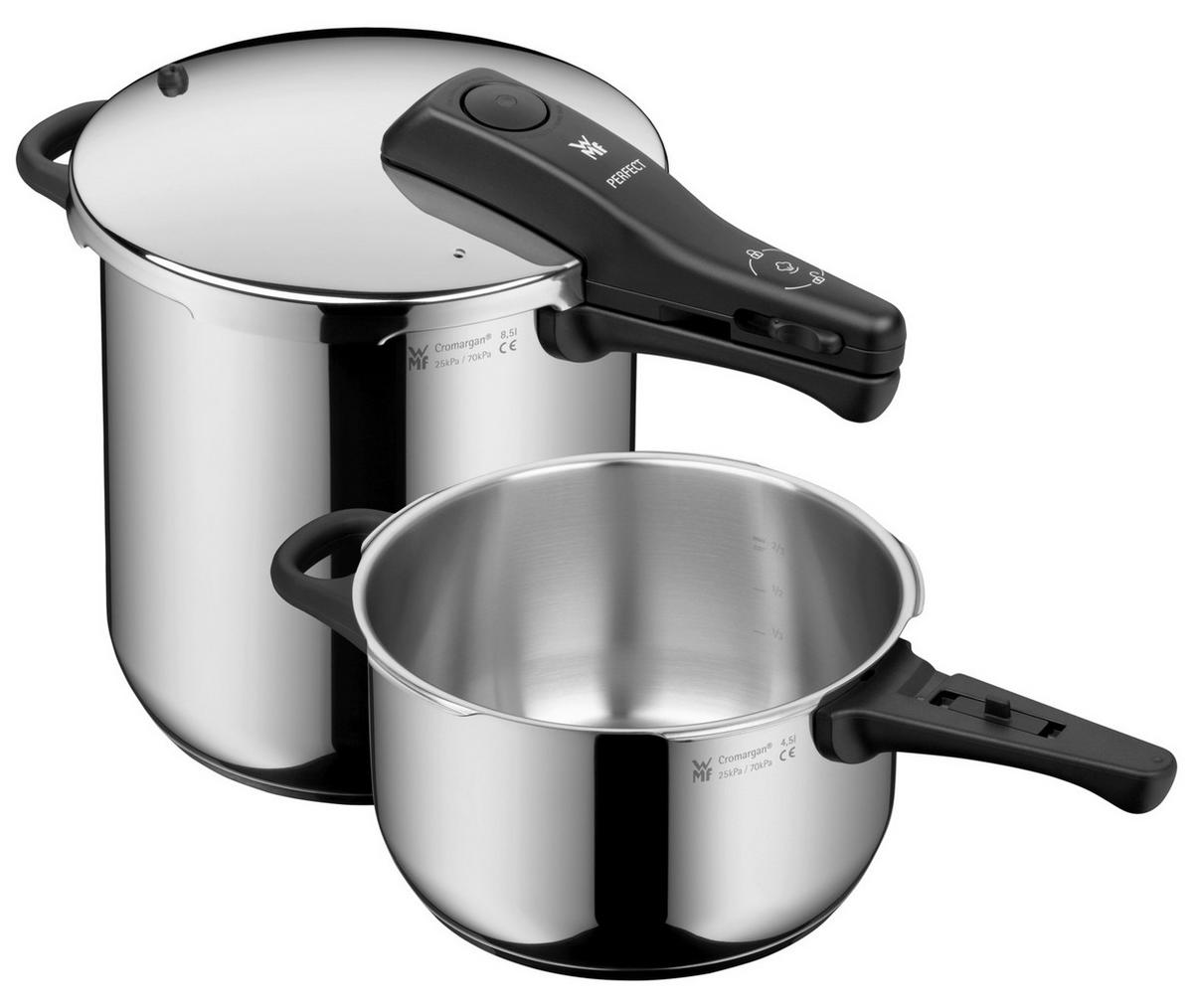 SET EKSPRES LONACA   Perfect One  - boje oplemenjenog čelika/crna, Basics, metal/plastika (8,5+4,5l) - WMF