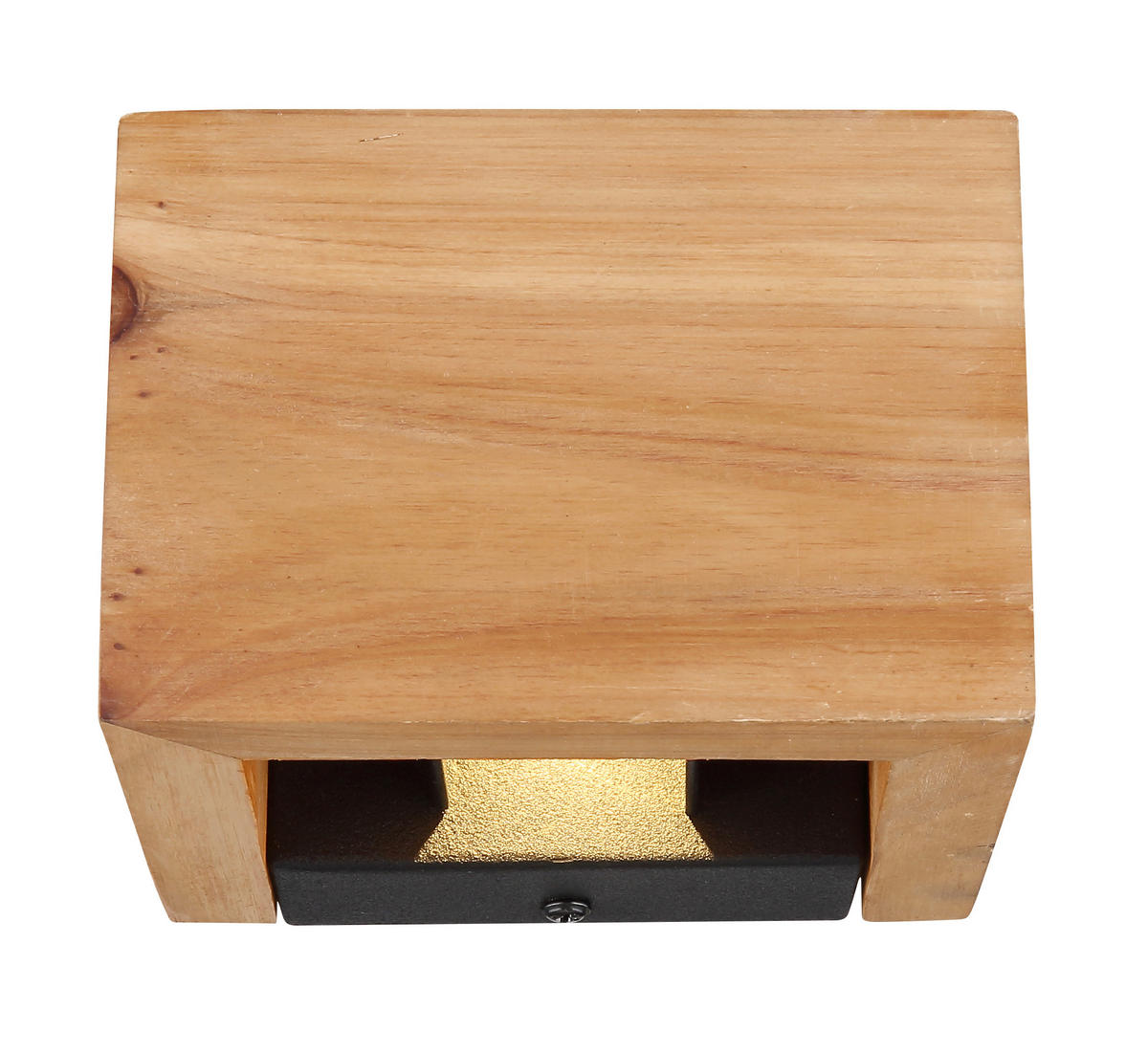 LED-WANDLEUCHTE 13,5/11,5/9,5 cm   - Dunkelbraun/Schwarz, Design, Holz/Metall (13,5/11,5/9,5cm)