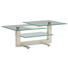 COUCHTISCH in Metall, Glas 120-150/70/47 cm - Nickelfarben, Design, Glas/Metall (120-150/70/47cm) - Novel COUCHTISCH in Metall, Glas 120-150/70/47 cm - Nickelfarben, Design, Glas/Metall (120-150/70/47cm) - Novel